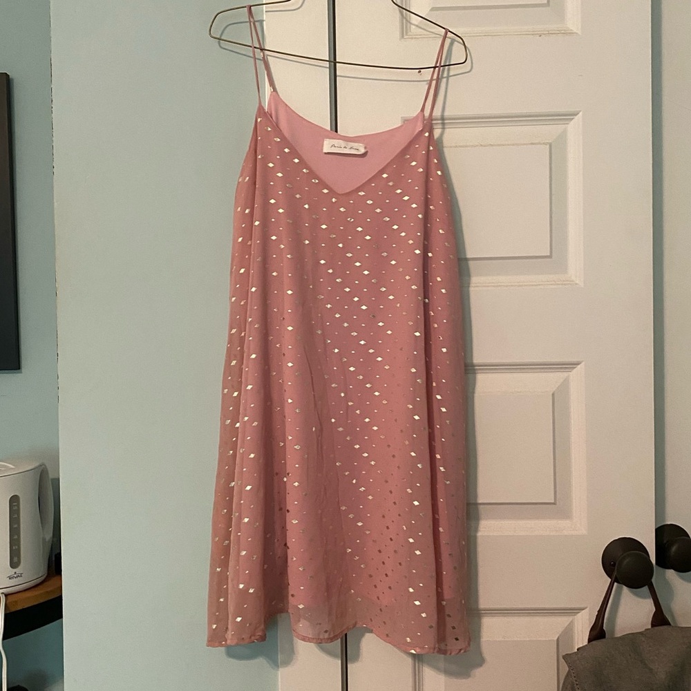 Paris to Jena pink and gold dress